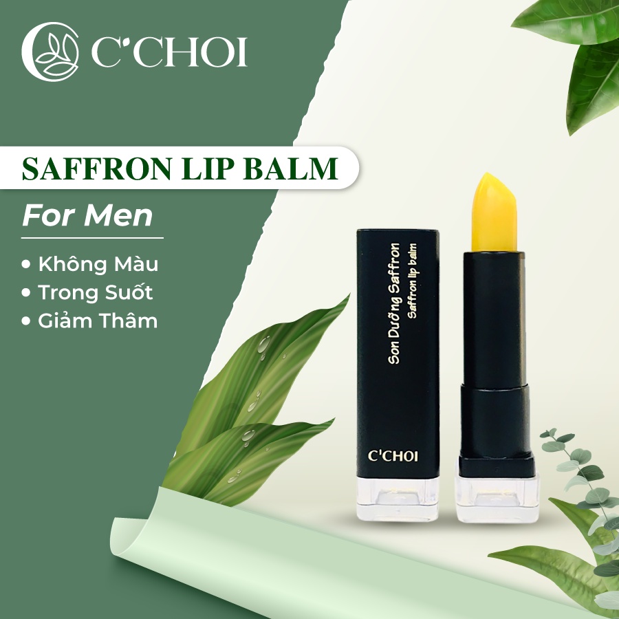 Son Dưỡng Nam C'CHOI SAFFRON LIP BALM FOR MEN Cấp Ẩm Cải Thiện Nền Môi