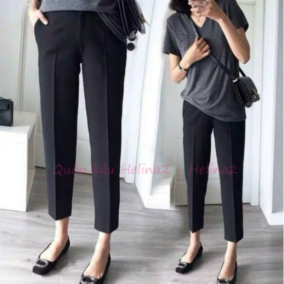Quần Bầu Baggy Công Sở Đẹp Chất Tuyết Mưa Cao Cấp, Có Đỡ Bụng Cực Thoải Mái Cho Mẹ Bầu - MẸ BẦU Shop