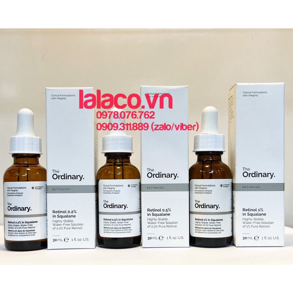 Tinh chất Retinol Squalane nồng độ 0.2% - 0.5% - 1% - The Ordinary