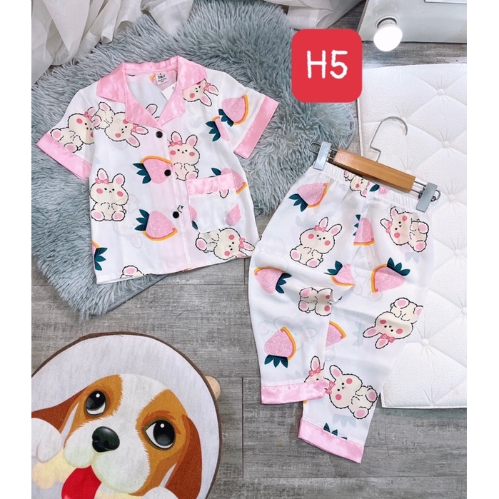 bộ pijama lụa mango sz 22-33kg