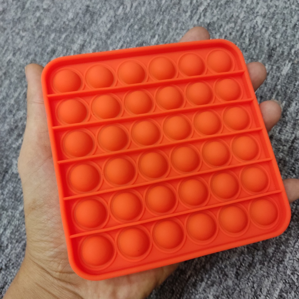 (Popit hình vuông)Bóp ít đồ chơi bóp bóng giải trí hình vuông 12.4cm – PI01