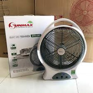 Quạt sạc tích điện Sunmax GFR12B2 hàng chính hãng