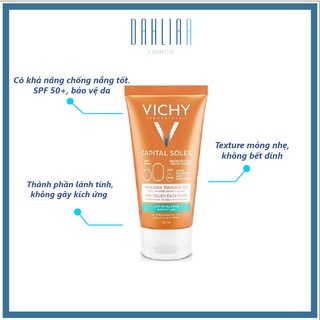 Kem Chống Nắng Không Màu SPF50 Vichy Capital Soleil 50ml [Kèm Ảnh thật + Video]
