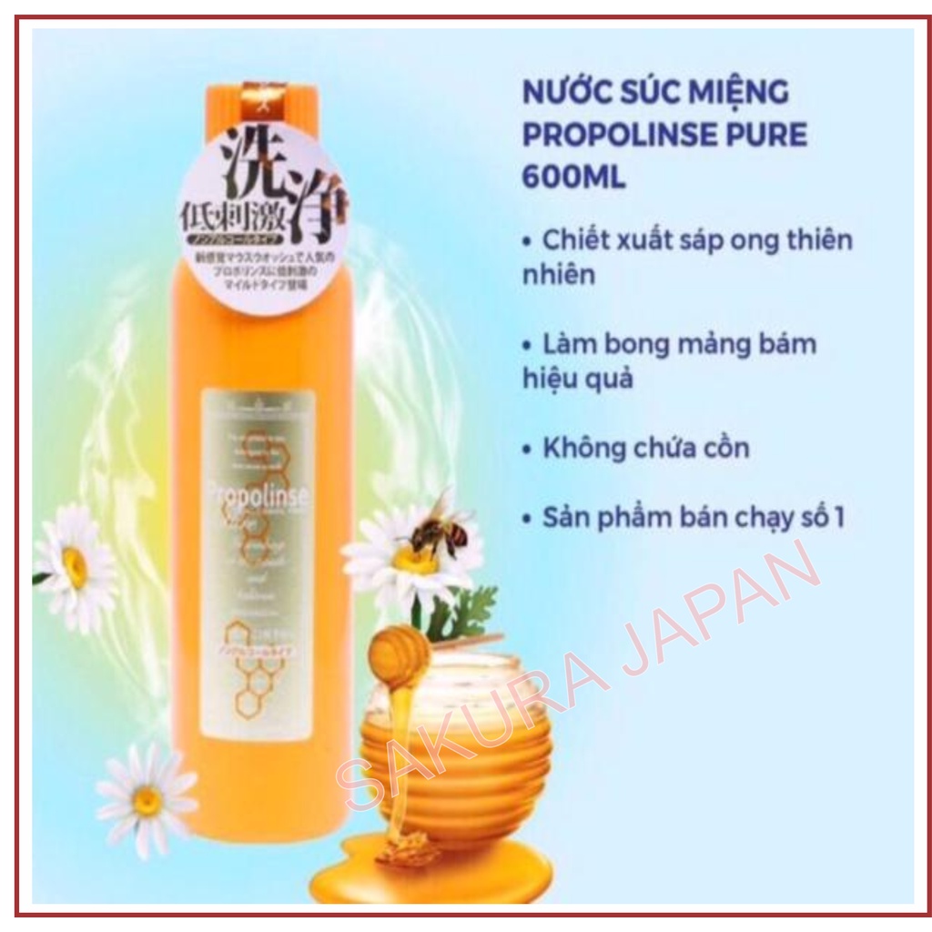 Nước súc miệng Propolinse 600ml [freeship] nội địa Nhật