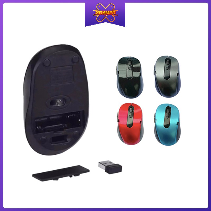 [Ready Stock] XGamer Wireless Mouse 2.4Ghz 1200 Dpi Wireless Nano USB Receiver with range up to 10M6/4