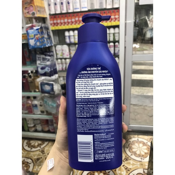 Sữa dưỡng thể Nivea dưỡng ẩm chuyên sâu hàng chính hãng 600ml