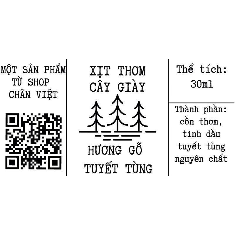 Chai xịt thơm cây giày/shoes tree hương gỗ tuyết tùng