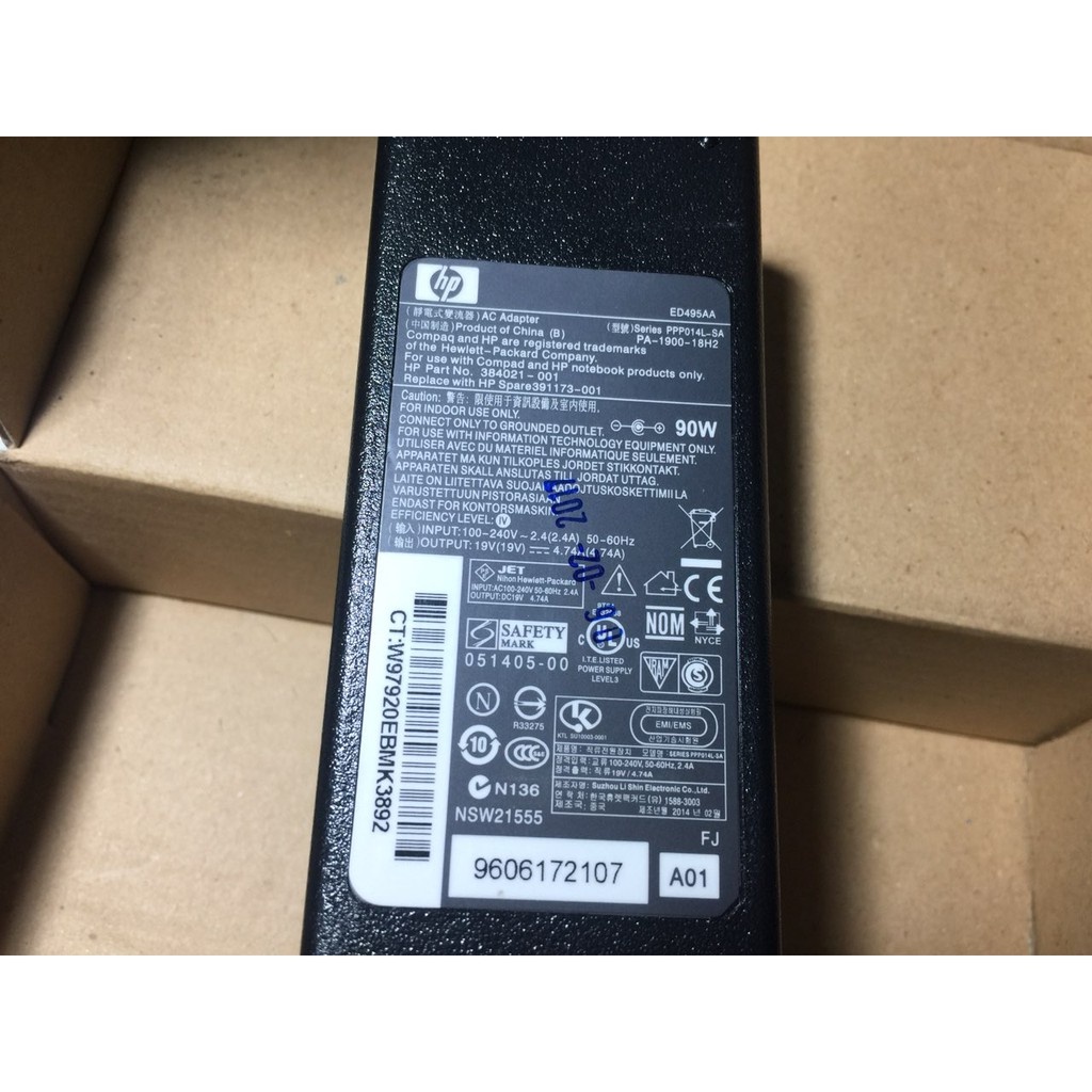 Sạc Laptop HP :19V – 4.74A – 90W (chân kim)