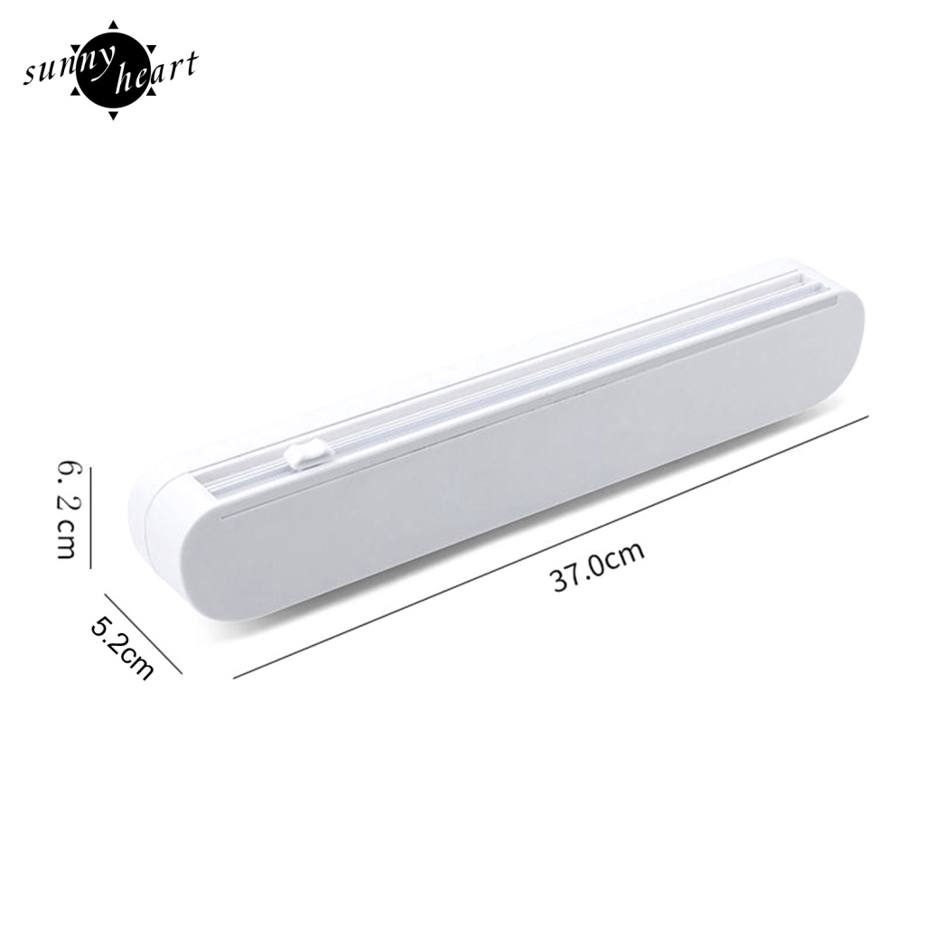 Hộp Đựng Màng Bọc Thực Phẩm Không BPA Màu Trắng Sắp Xếp Gọn Gàng Cho Nhà Ở