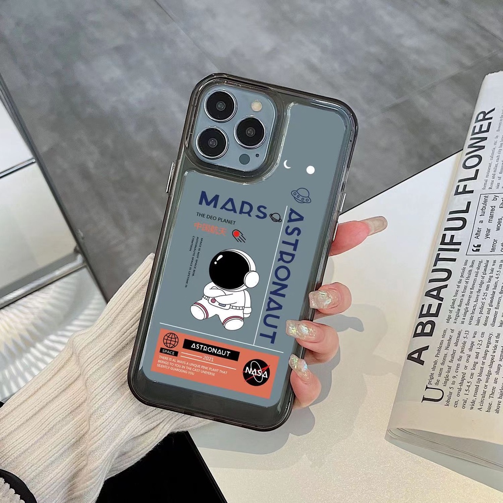 Ốp Điện Thoại Silicon Mềm Hình Phi Hành Gia Nhỏ Cho IPhone 12 13 11 Pro Max X Xs Max Xr 7 8 Plus