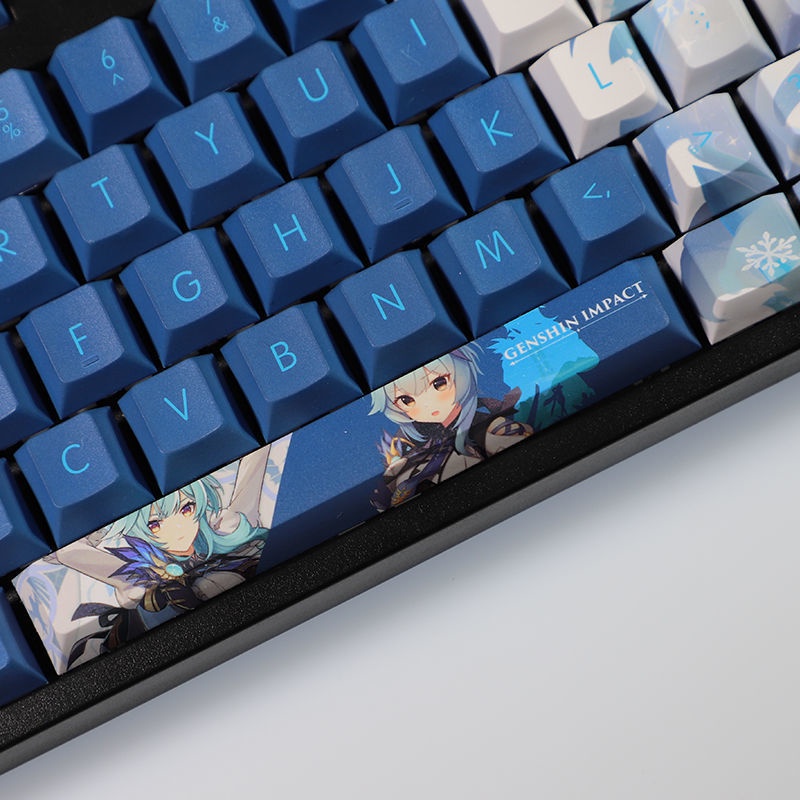 Genshin Impact Keycap Cherry Profile Eula Theme Keycap PBT Dye Thăng hoa Bàn phím cơ Keycap 108 Phím