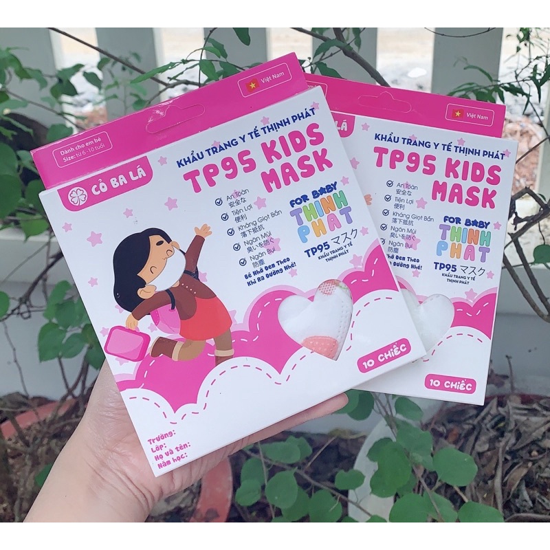 Hộp 10cái Khẩu Trang Y tế TP N95 Kids mask (không van)