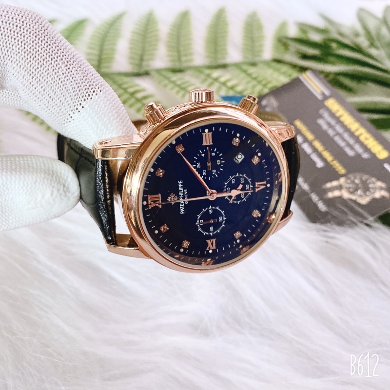 Đồng hồ Nam PT 8989 dây da mềm, chạy 6kim pin kim trôi kính chống xước, thẻ bảo hành 12 tháng - Patek | BigBuy360 - bigbuy360.vn