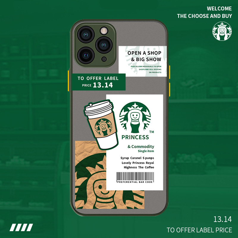 Ốp Lưng Hình Ly Cà Phê Thời Trang Cho Iphone 11 Pro Max Xr / Xs / X