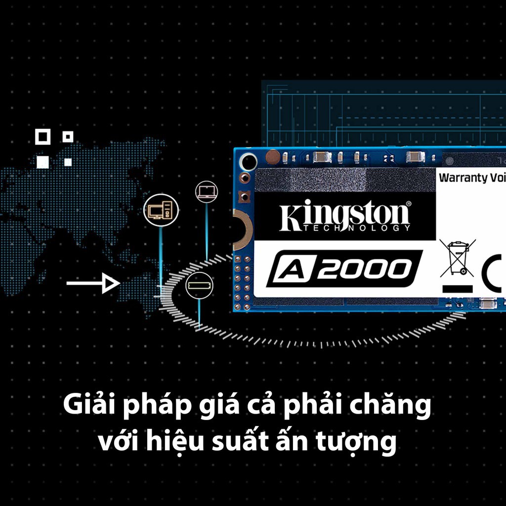 Ổ cứng SSD Kingston 250Gb A2000 M.2 2280 NVMe - SA2000M8/250G