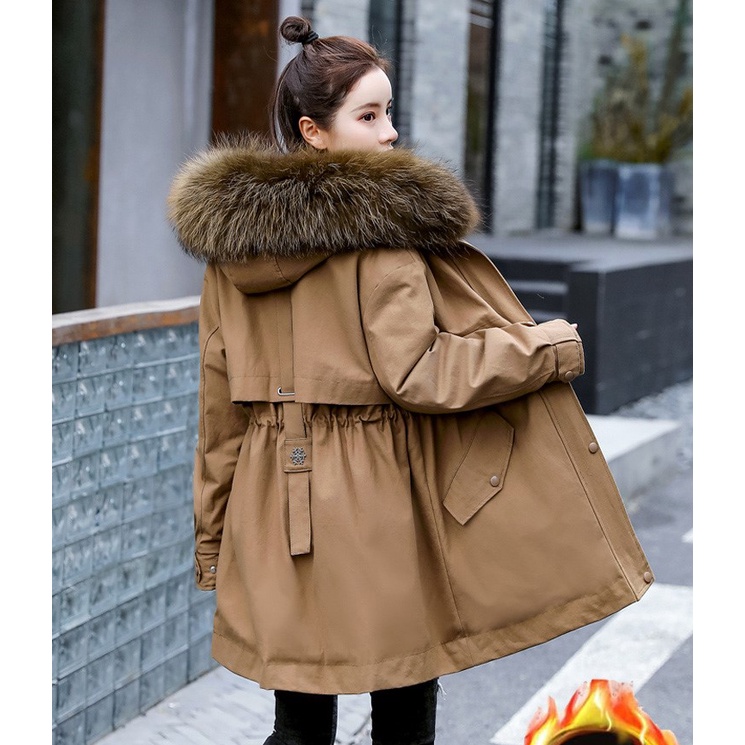 Áo pakka nữ, áo khoác nữ mùa đông lót lông siêu ấm 2022