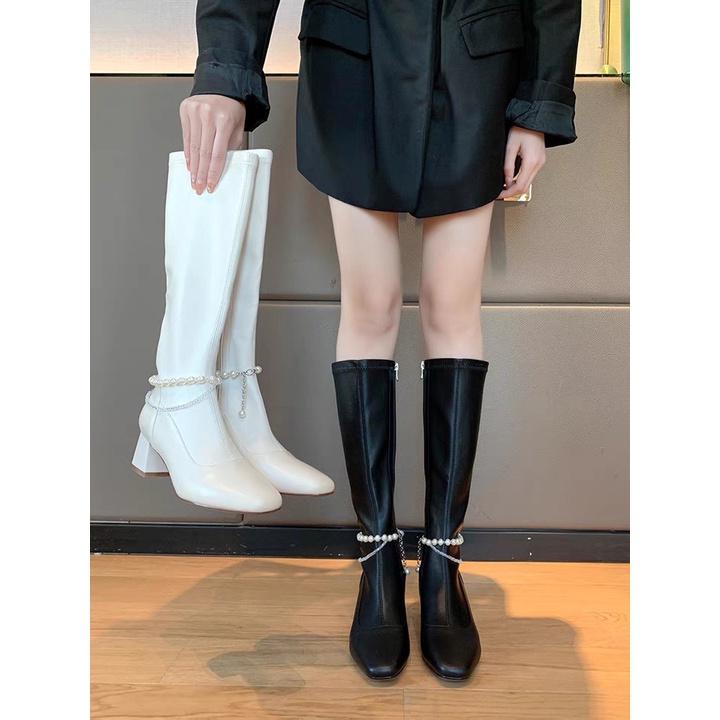 Giày Bốt Nữ Cao Cổ Dài, Boot Đùi Nữ Da Mềm Cao Cấp Cho Nữ - Boots Gót Cao 5 phân Dễ Phối Đồ Phong Cách Trẻ Trung | BigBuy360 - bigbuy360.vn