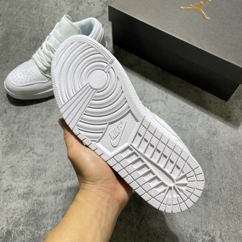 GIÀY JD1 LOW FULL WHITE LAI AU DA THẬT