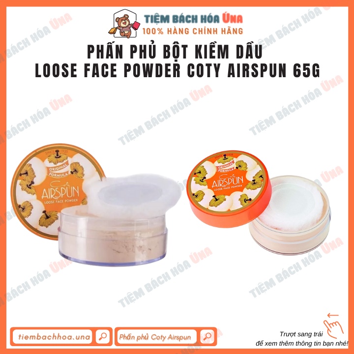 [US] Phấn phủ bột kiềm dầu Loose Face Powder Coty Airspun 65g