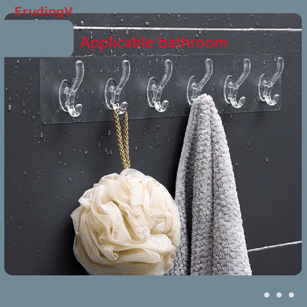 [ErudingV] Móc Treo Đồ Dán Tường Không Để Lại Dấu Vết Trong Suốt [Mới]