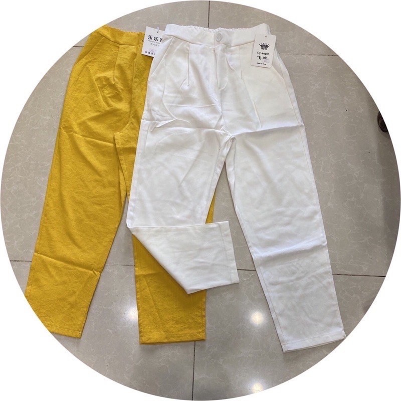 Quần baggy vải đũi