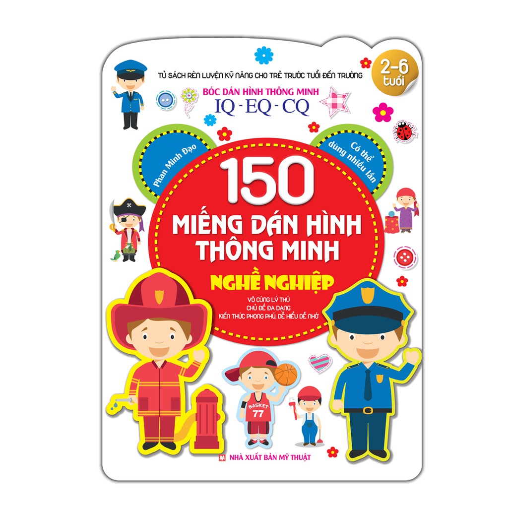 Sách - Bóc dán hình thông minh IQ-EQ-CQ 150 miếng dán hình thông minh - Nghề nghiệp