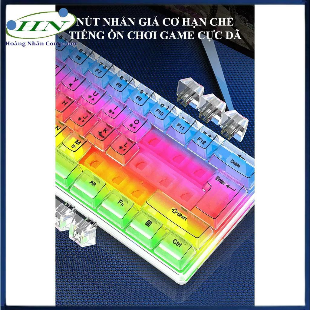 Bàn phím mini có dây trong suốt đèn led RGB XUNFOX K20