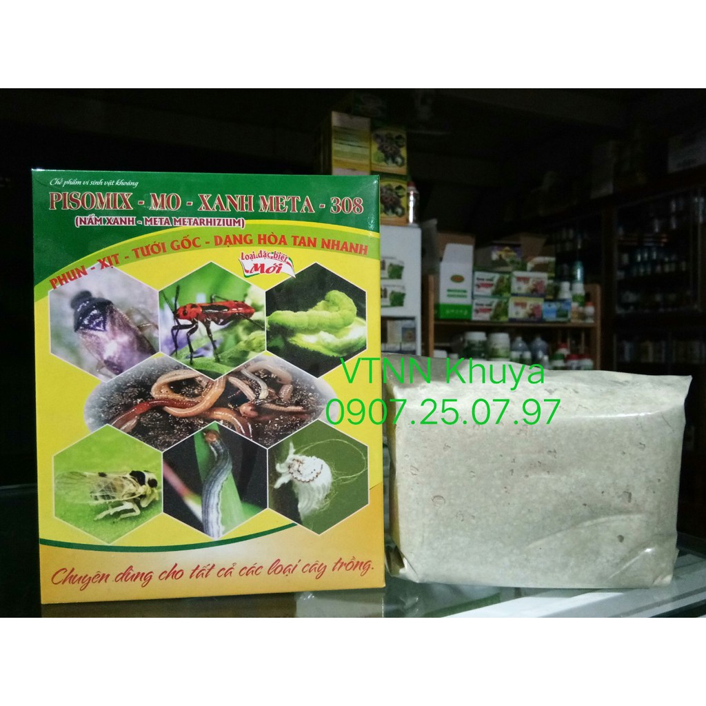 Chế phấm sinh học nấm xanh Metarhizium 500gram