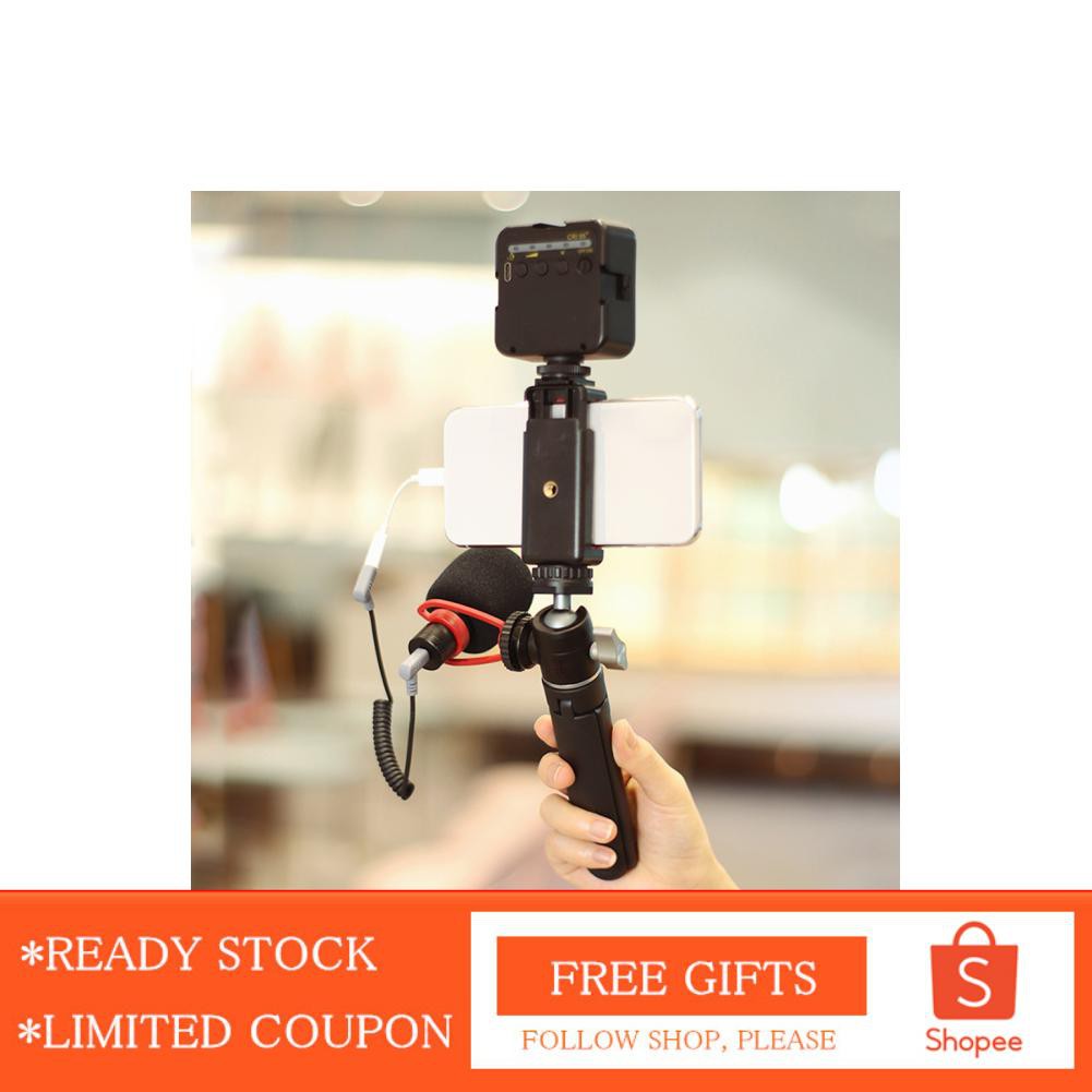 Alwaysonline Ulanzi U-Vlog Extend Tripod with Double Cold Shoe Ballhead Mount fr Phone Camera