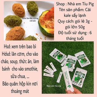 [ JAN's] BỘT CẢI KALE SẤY LẠNH NGUYÊN CHẤT - CẢI XOĂN