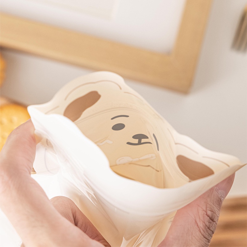 Túi zip trong suốt đựng bánh kẹo hình gấu hoạt hình dễ thương 2022