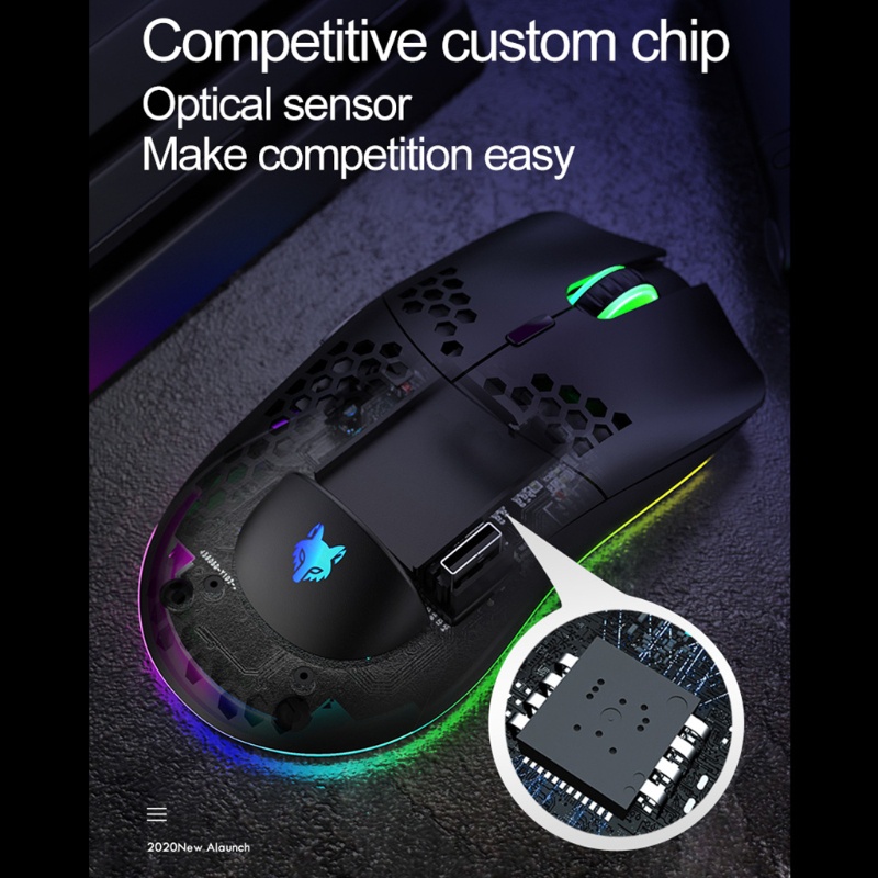Chuột không dây XYH80 2 4GHz 4 Gear 3200 DPI RGB
