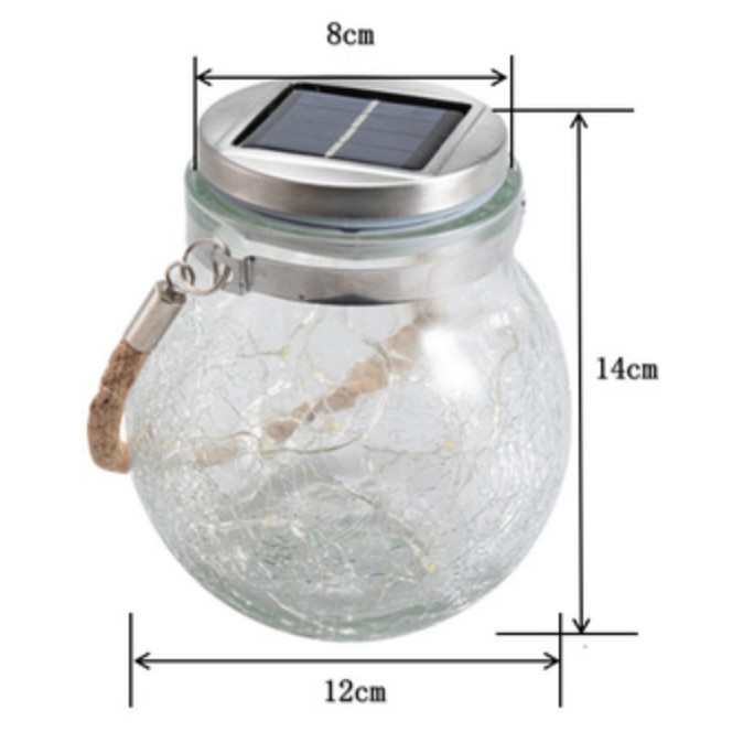 Đèn LED hình quả cầu ngoài trời trang trí sân vườn, treo cây lung linh sử dụng Năng lượng mặt trời Solar