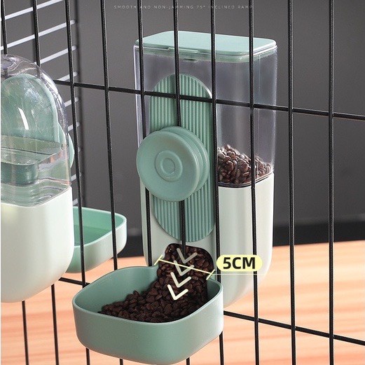 Bình nước và bình ăn tự động gắn chuồng cho thú cưng, bình ăn uống gắn lồng cho chó mèo