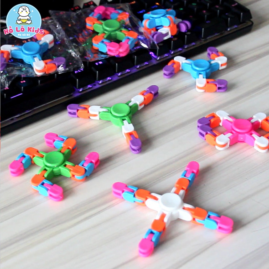 Con quay spinner hình mắt xích đồ chơi cho bé lắp ghép sáng tạo Hồ Lô Kids