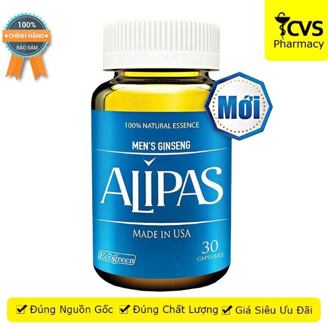 Sâm Alipas  mới 30 viên - giúp tăng cường sinh lý - CVSpharmacy