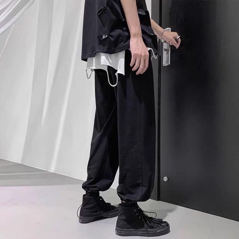 Quần jogger thể thao ống rộng nam nữ có dây rút , ống xuông unisex chất dày dặn Big size ulzzang