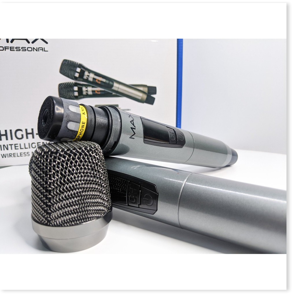 [SIÊU PHẨM] Combo 2 Micro đa năng không dây MAX 39 hát karaoke gia đình cực hay trang bị màn hình LCD hiển thị tần số