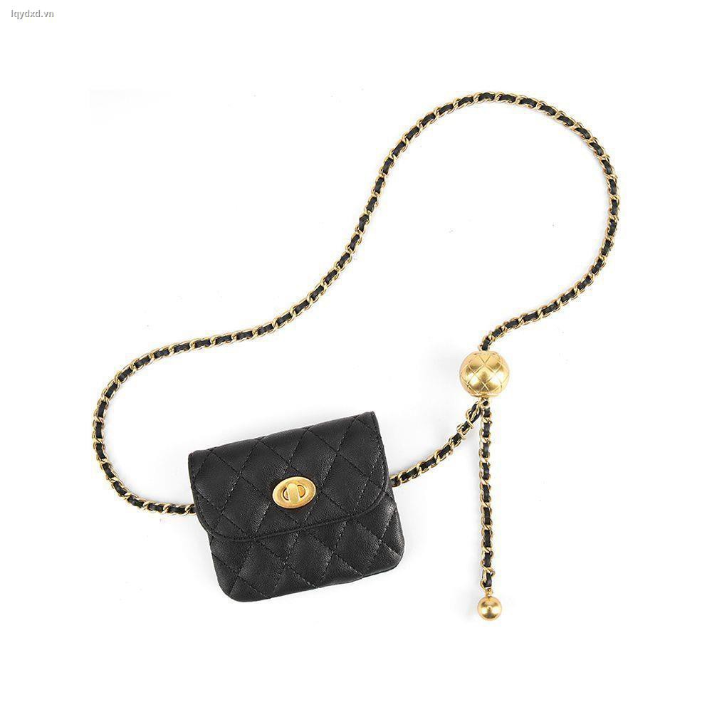 Túi Đeo Hông Cỡ Nhỏ Dây Xích Trang Trí Quả Bóng Vàng Đồng Thời Trang Dành Cho Bạn Nữ
