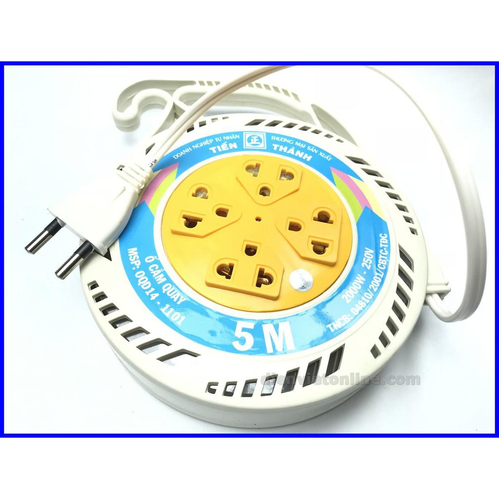 Ổ cắm quay 4 lỗ 2000W 5M Tiến Thành - Điện Việt