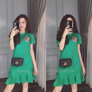 Đầm hoa thêu qc