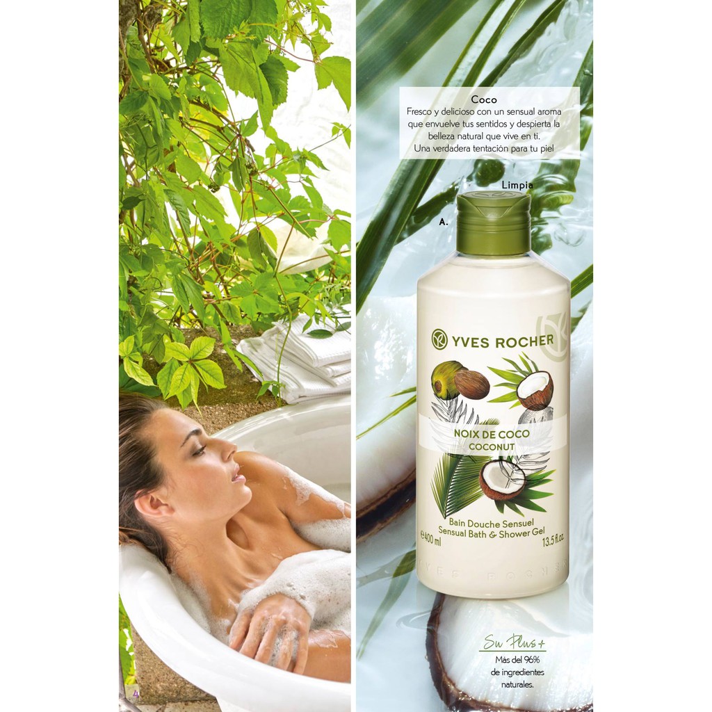 [CHÍNH HÃNG] Sữa Dưỡng Thể Yves Rocher Noix Coco Coconut Lait Corps Sensuel Body Lotion 390ml