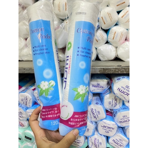 Bông Tẩy Trang Mềm Mịn Jomi 120m/80m hàng chính hãng Nhật