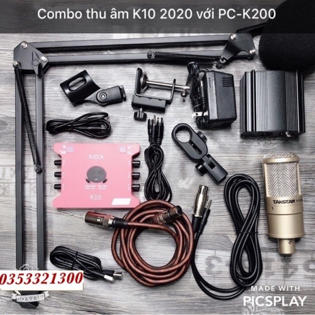 Chọn Bộ Thu Âm Mic Takstar PC K200-Card xox K10 2020 bh 12 tháng