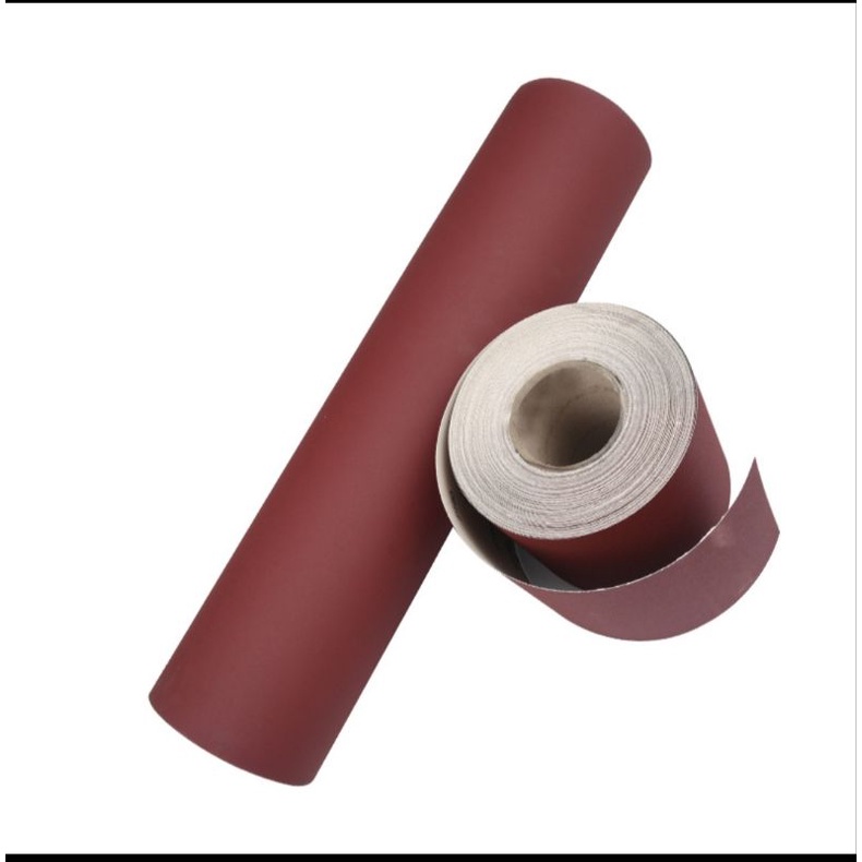 Nhám vải JB5 khổ 10 cm, giấy giáp vải đỏ AA cuộn 40 mét đủ loại hạt