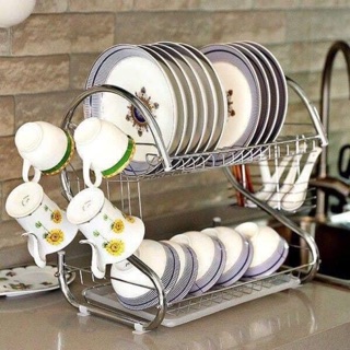 🌿🌿 kệ úp chén bát 2 tầng inox