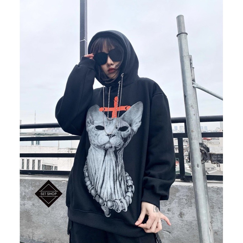 Hoodie mèo Ai Cập double chain | BigBuy360 - bigbuy360.vn
