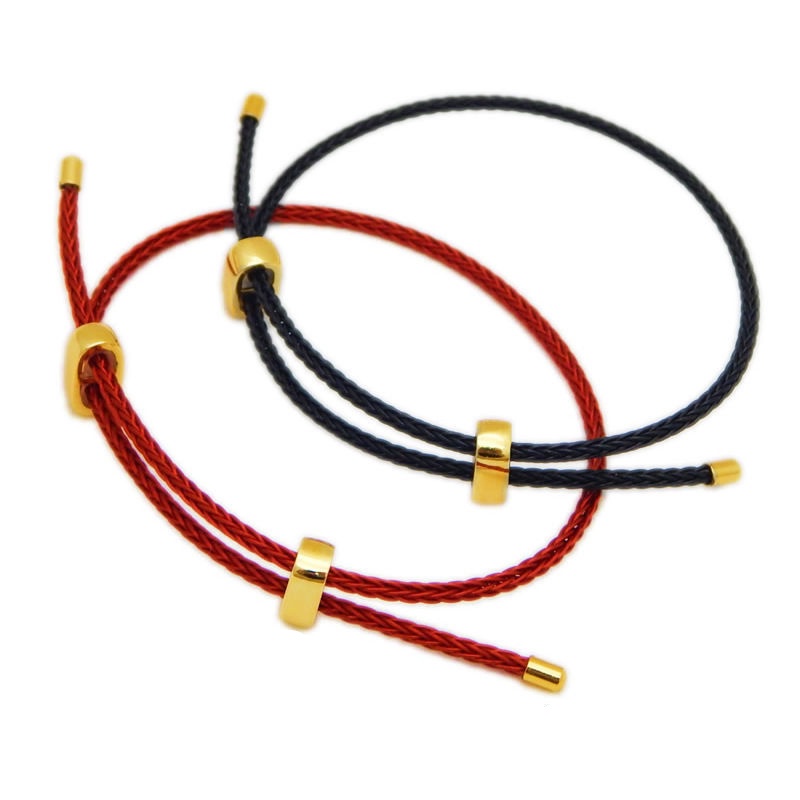 Vòng Tay Dây Thừng 2MM Hai Chiều Chống Thấm Nước Có Thể Điều Chỉnh Kèm 4 Nút Chặn