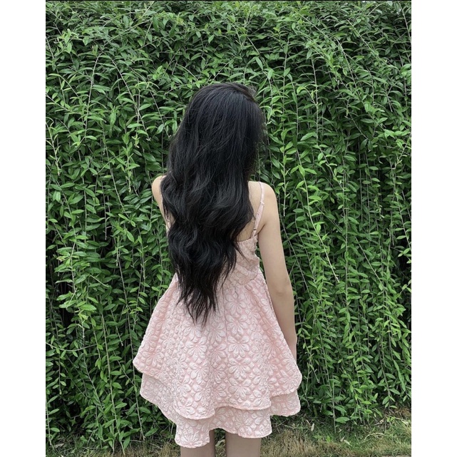 Váy hoa nổi hai dây - Size S/M