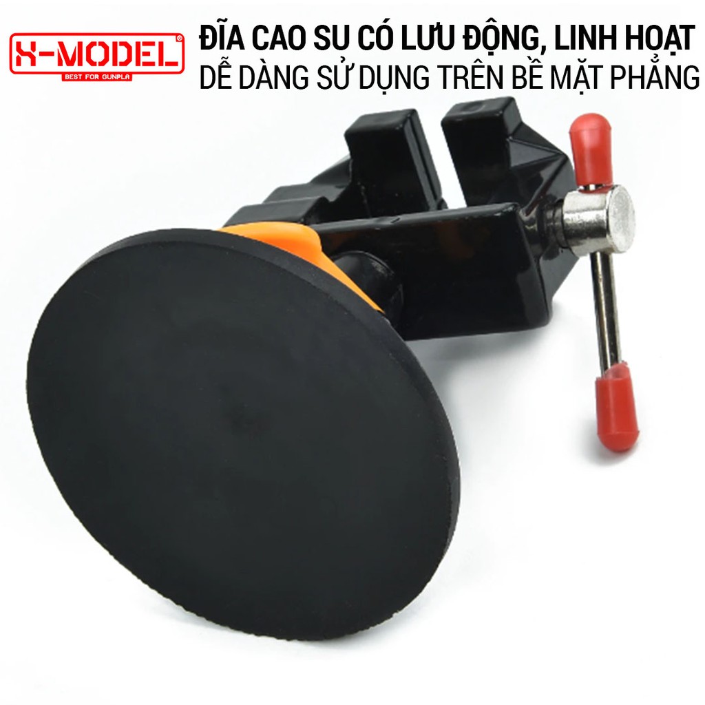 Kẹp Ê Tô Hít Bàn XM27 có thể điều chỉnh xoay 360 độ đa năng có kèm đầu kẹp, dụng cụ gia công phụ kiện, chạm khắc XMODEL